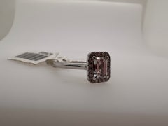 Emerald Diamond Engagement ring 18KT white gold