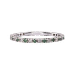 Emerald & Diamond Eternity Band