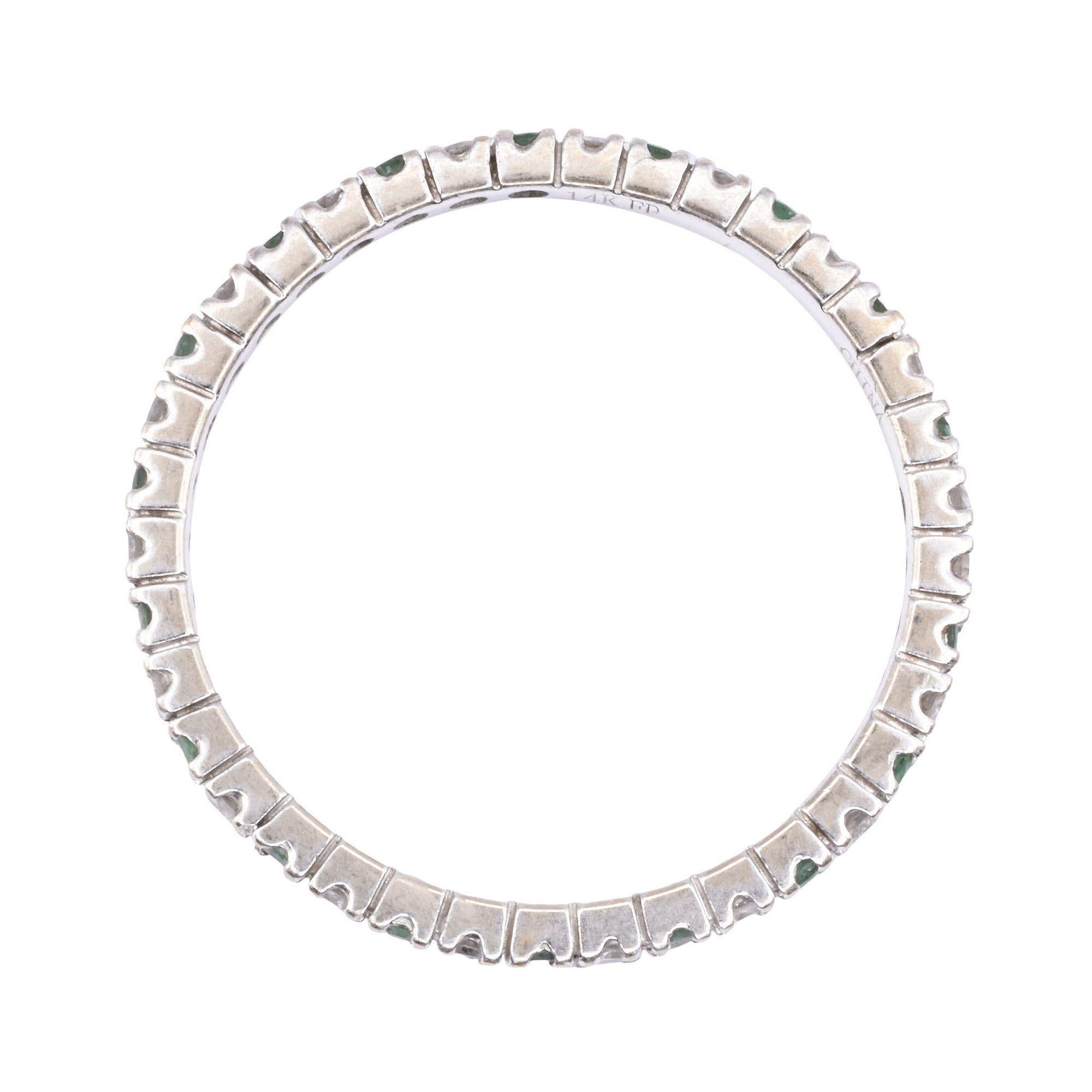 Bracelet d'éternité émeraude et diamant Pour femmes en vente