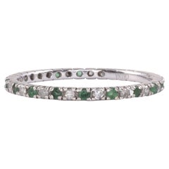 Bracelet d'éternité émeraude et diamant