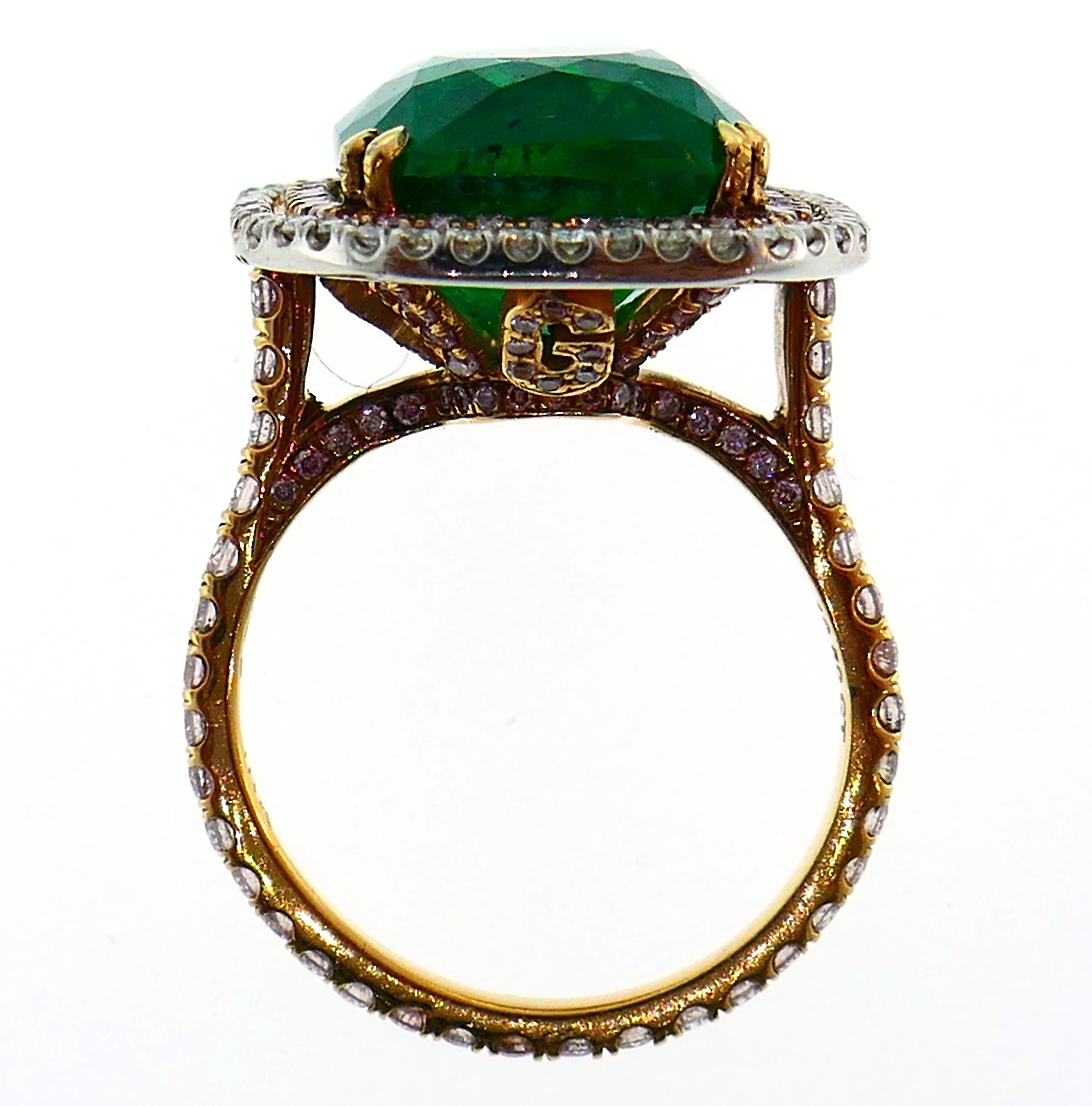 Emerald Diamond Gold Ring  1