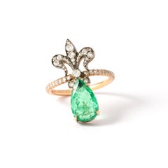 Emerald Diamond Gold Ring