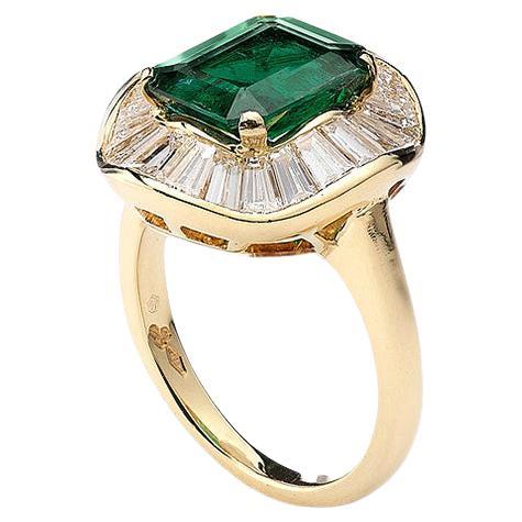 Emerald Diamond Gold Ring