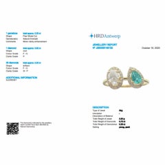 Emerald & Diamond Halo Gem Ring in 14k Solid Gold (Certified)- Ready to Ship