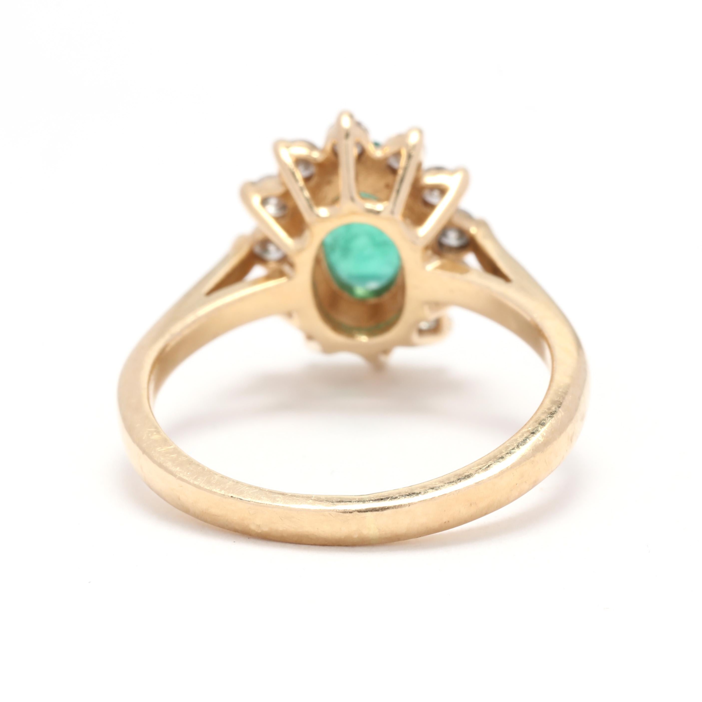 vintage emerald halo ring
