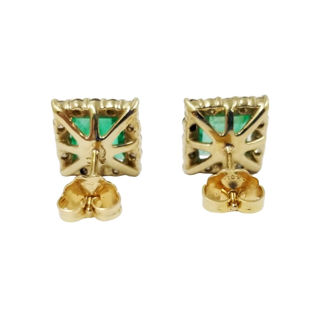 emerald earrings square