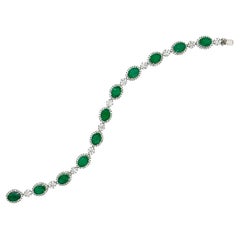 Emerald Diamond Line Bracelet