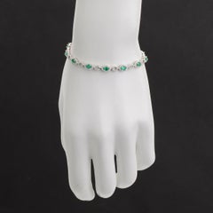 Emerald & Diamond Link Bracelet