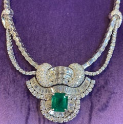 Emerald and Diamond Necklace