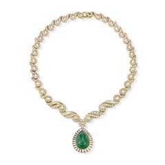 Emerald & Diamond Necklace