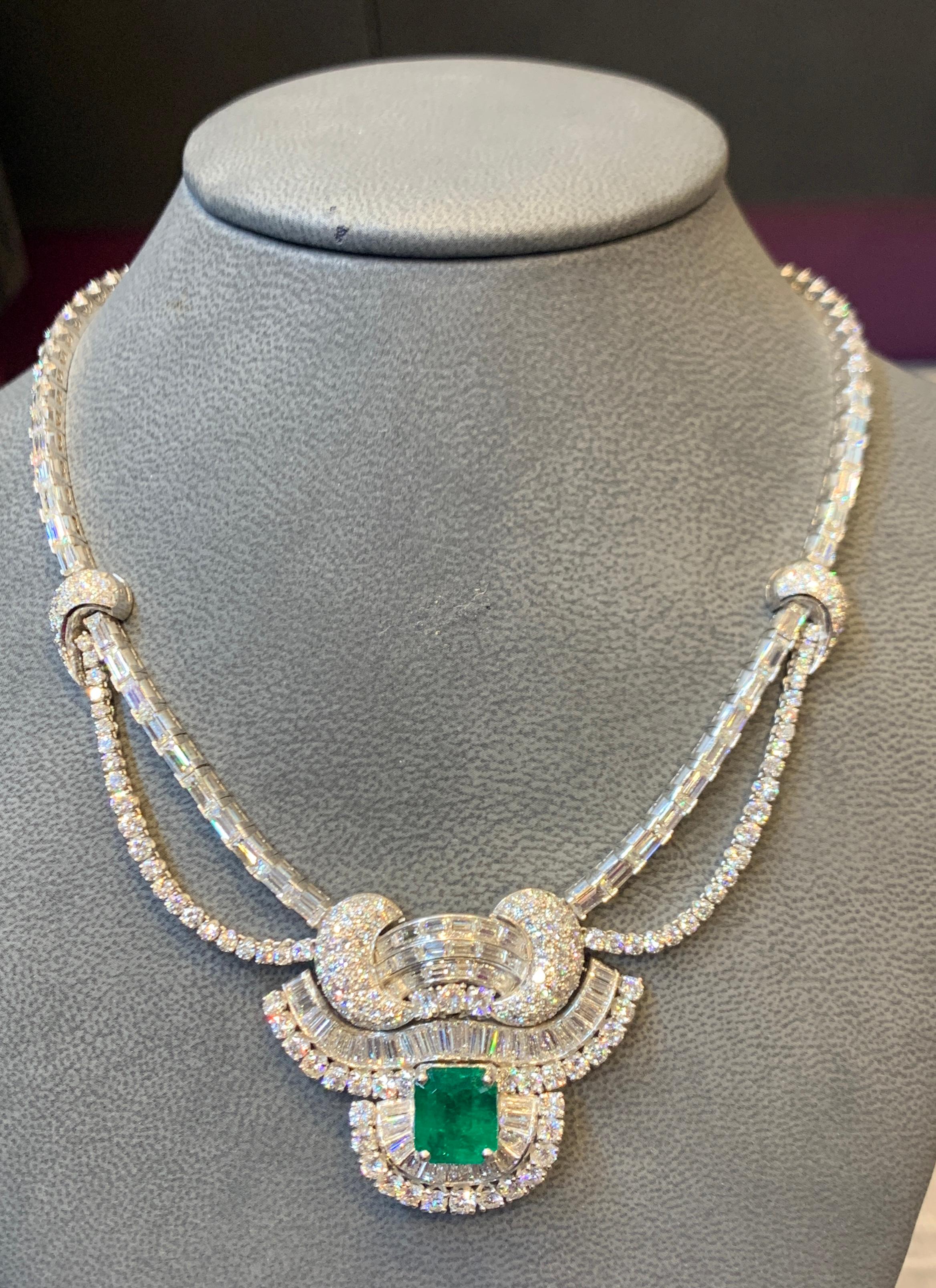 sol rafael double drop emerald and diamond necklace