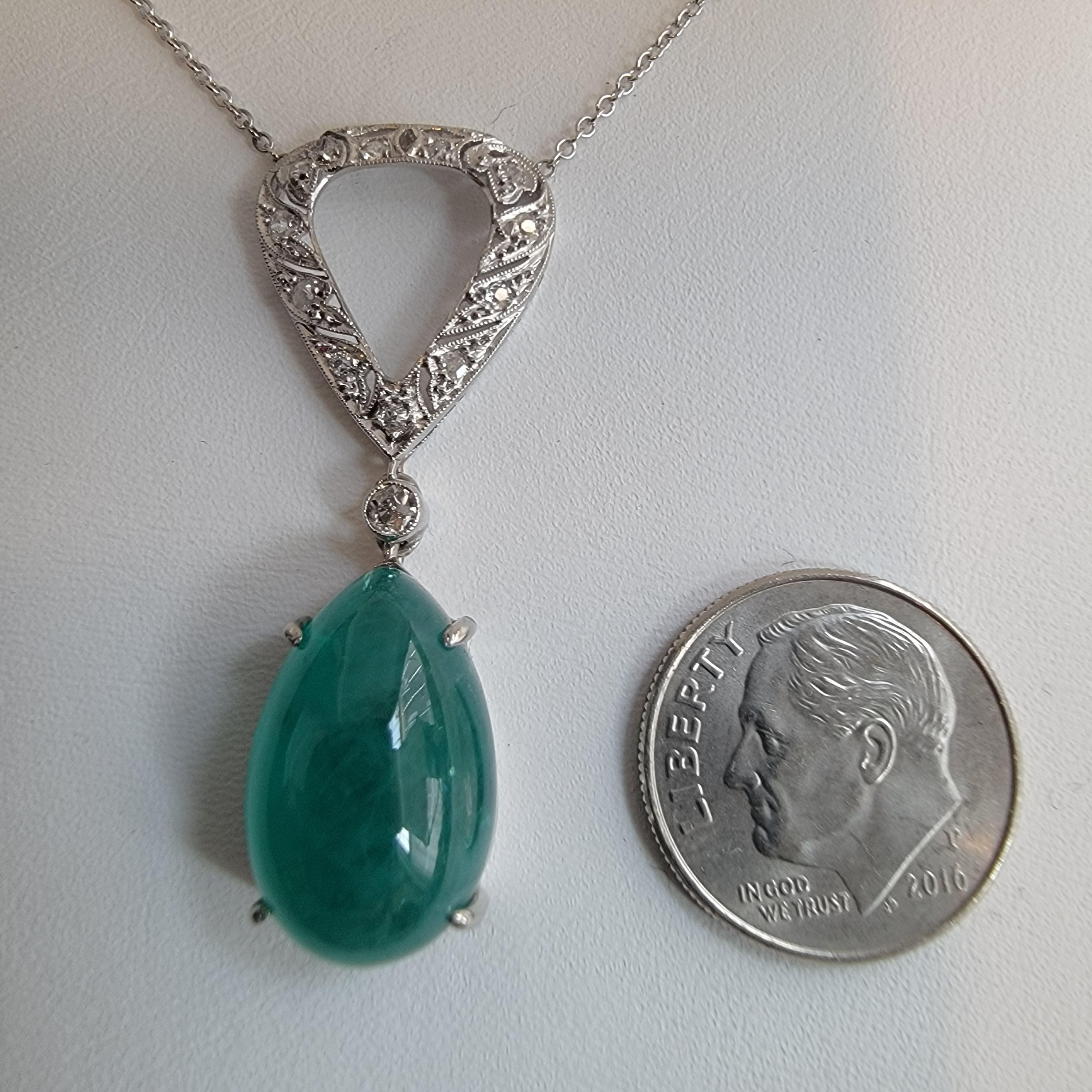 Emerald & Diamond Pendant 4