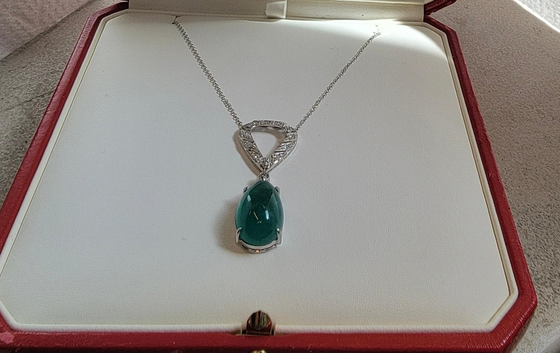 American Emerald & Diamond Pendant