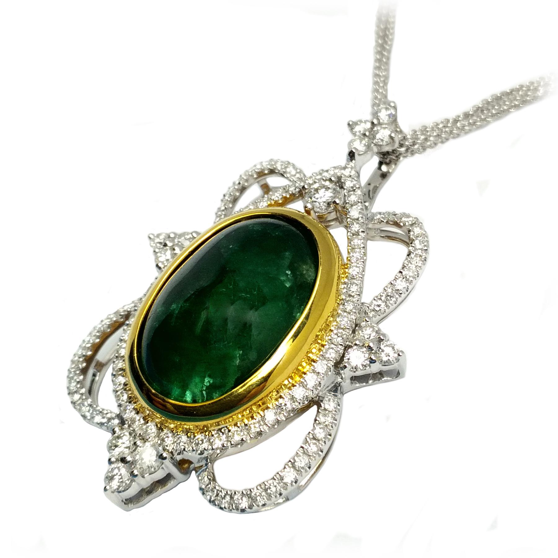 hunter green necklace
