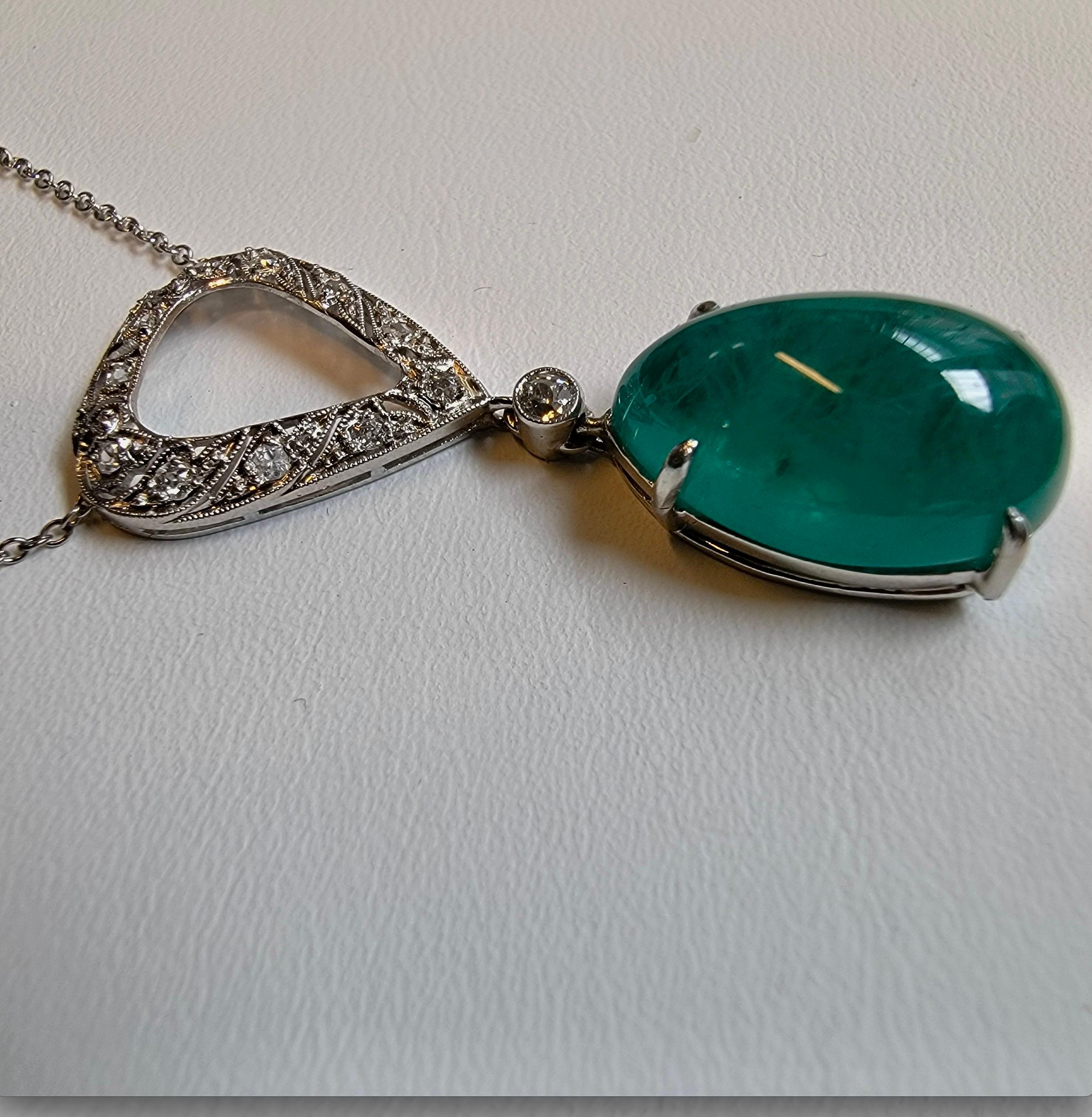 Emerald & Diamond Pendant 1