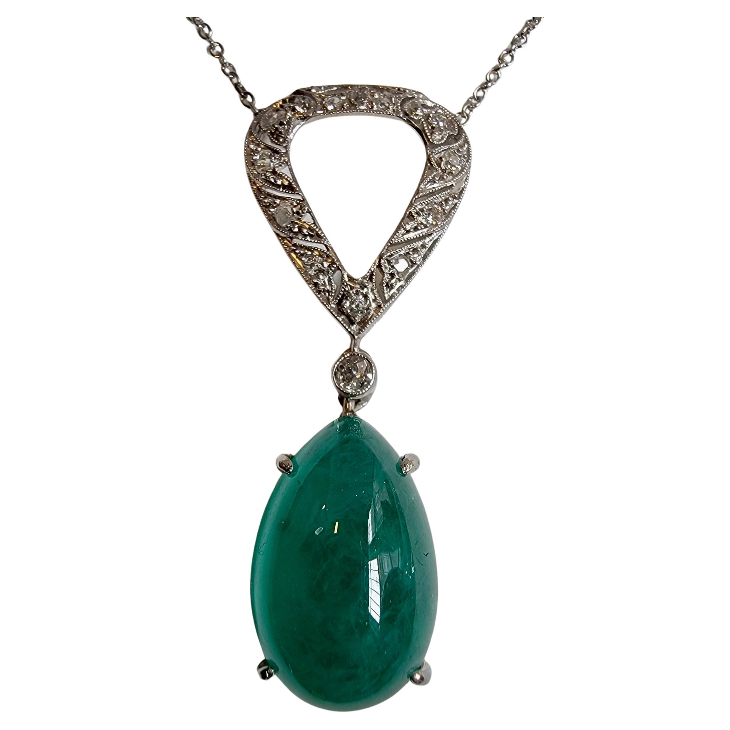 Emerald & Diamond Pendant