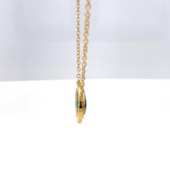 Emerald & Diamond Pendant Set in 18ct Yellow Gold