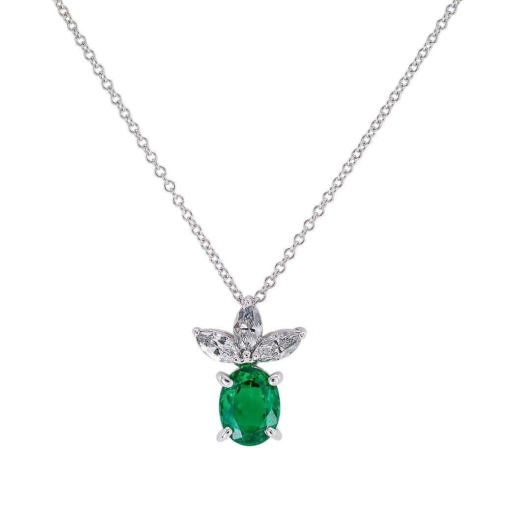 Emerald diamond and platinum pendant circa 1990.   Clear and concise information you want to know is listed below.  Contact us right away if you have additional questions.  We are here to connect you with beautiful and affordable