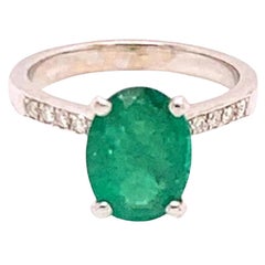Smaragd-Diamant-Ring 14k Gold 1,83 TCW zertifiziert