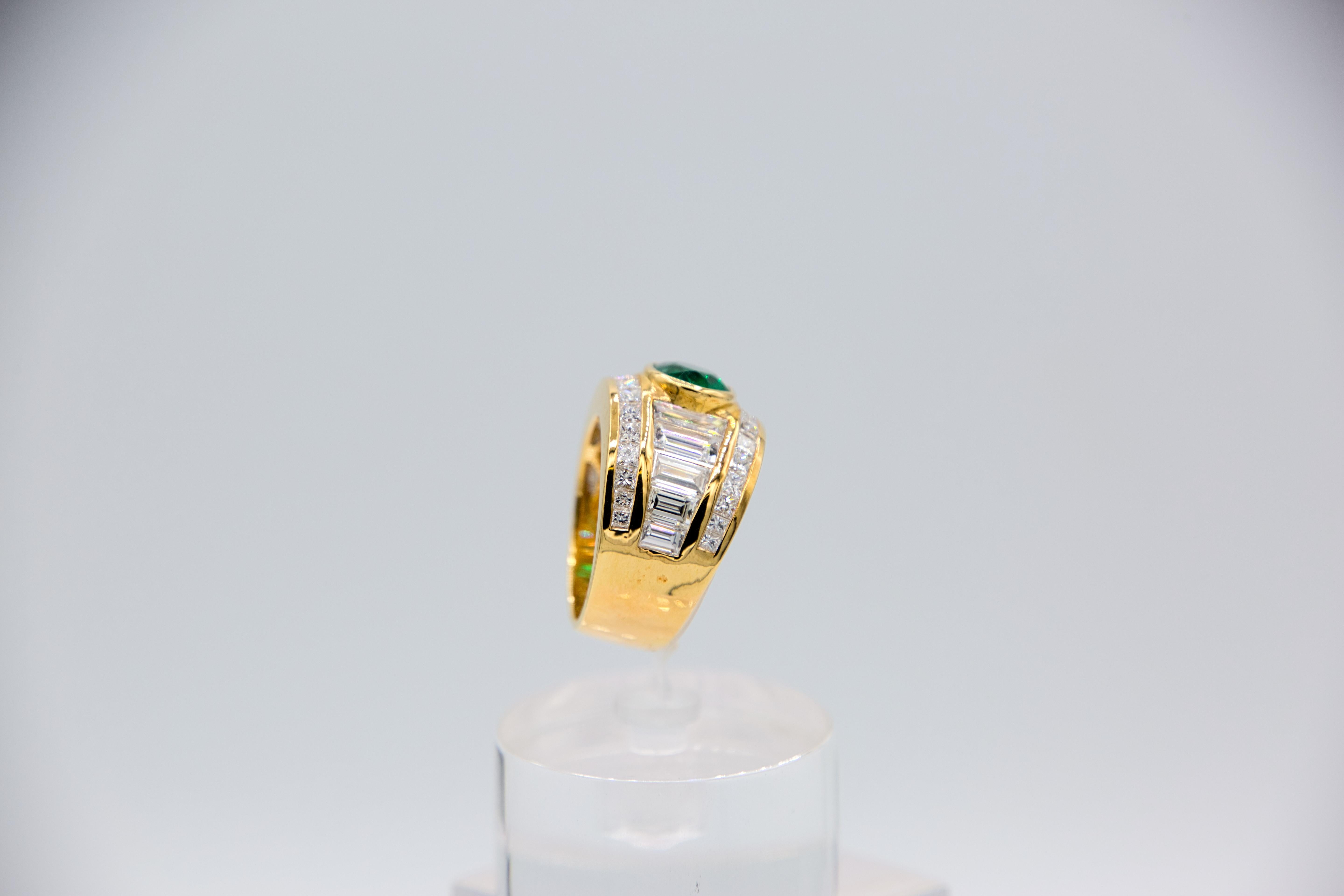 Diamante Sambia Emerald  anello In condizioni Nuovo in vendita a Bad Kissingen, DE
