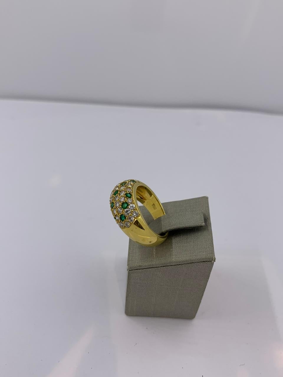 Art Deco Emerald Diamond Ring For Sale