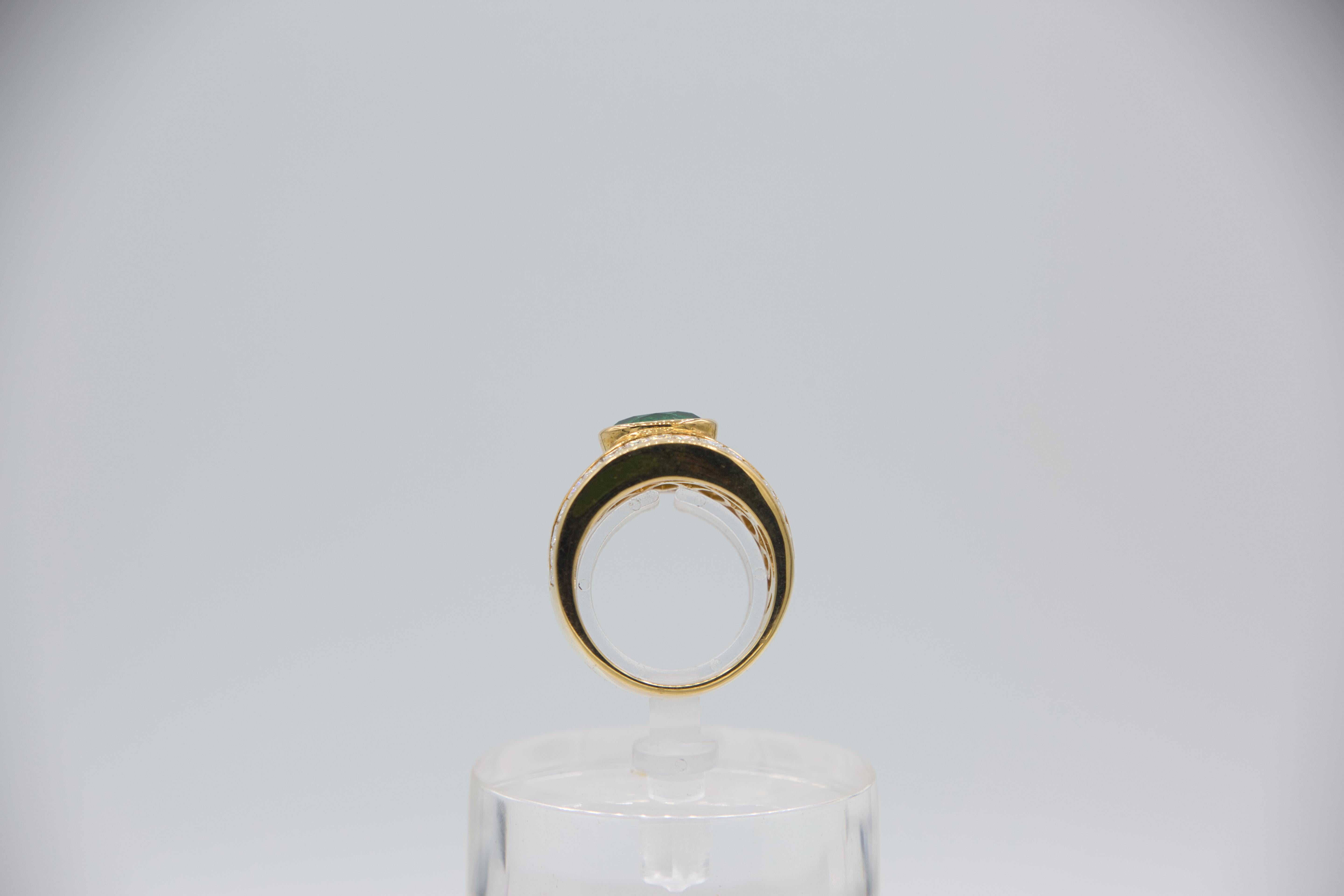 Donna Diamante Sambia Emerald  anello in vendita
