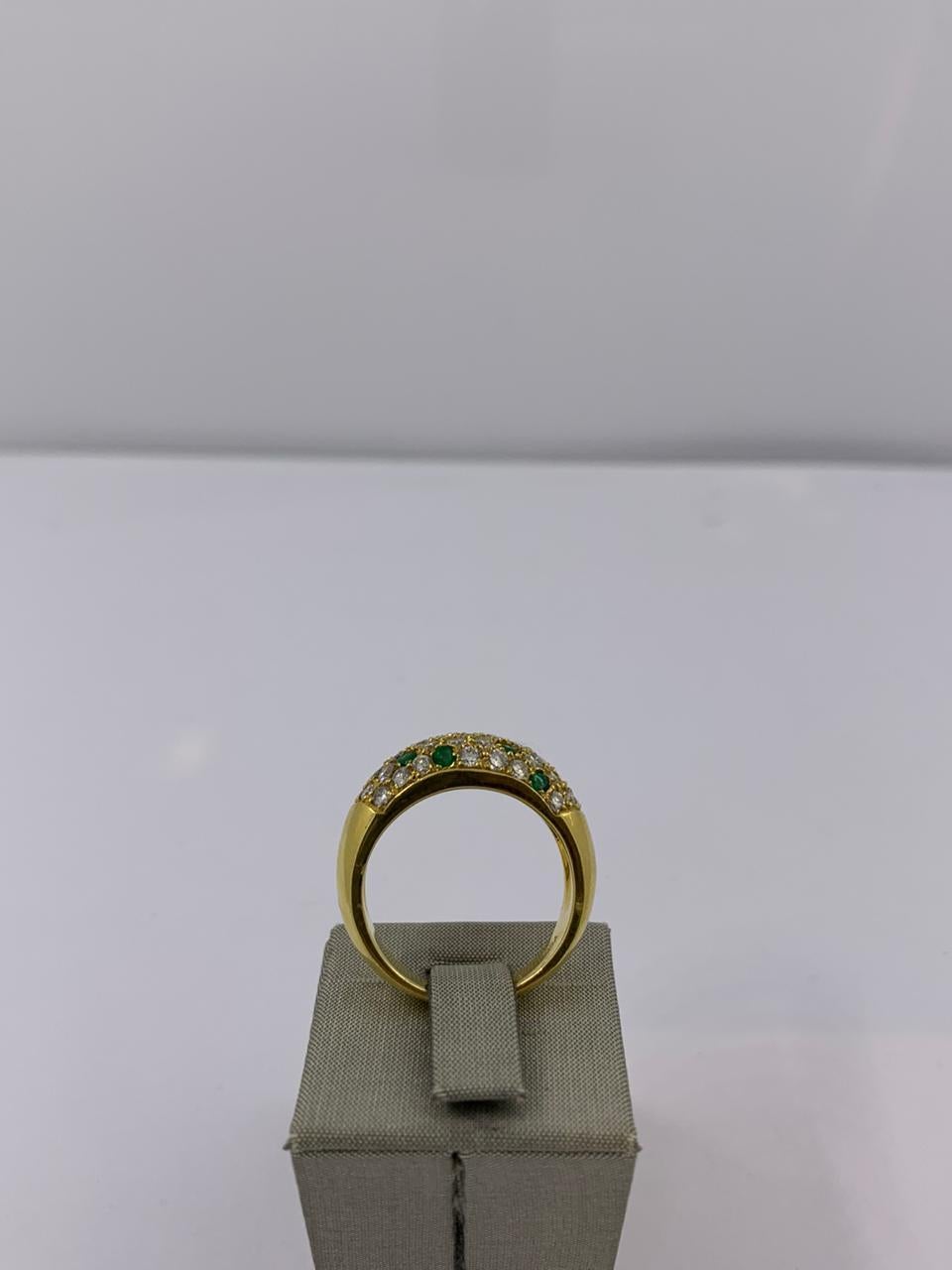 Round Cut Emerald Diamond Ring For Sale