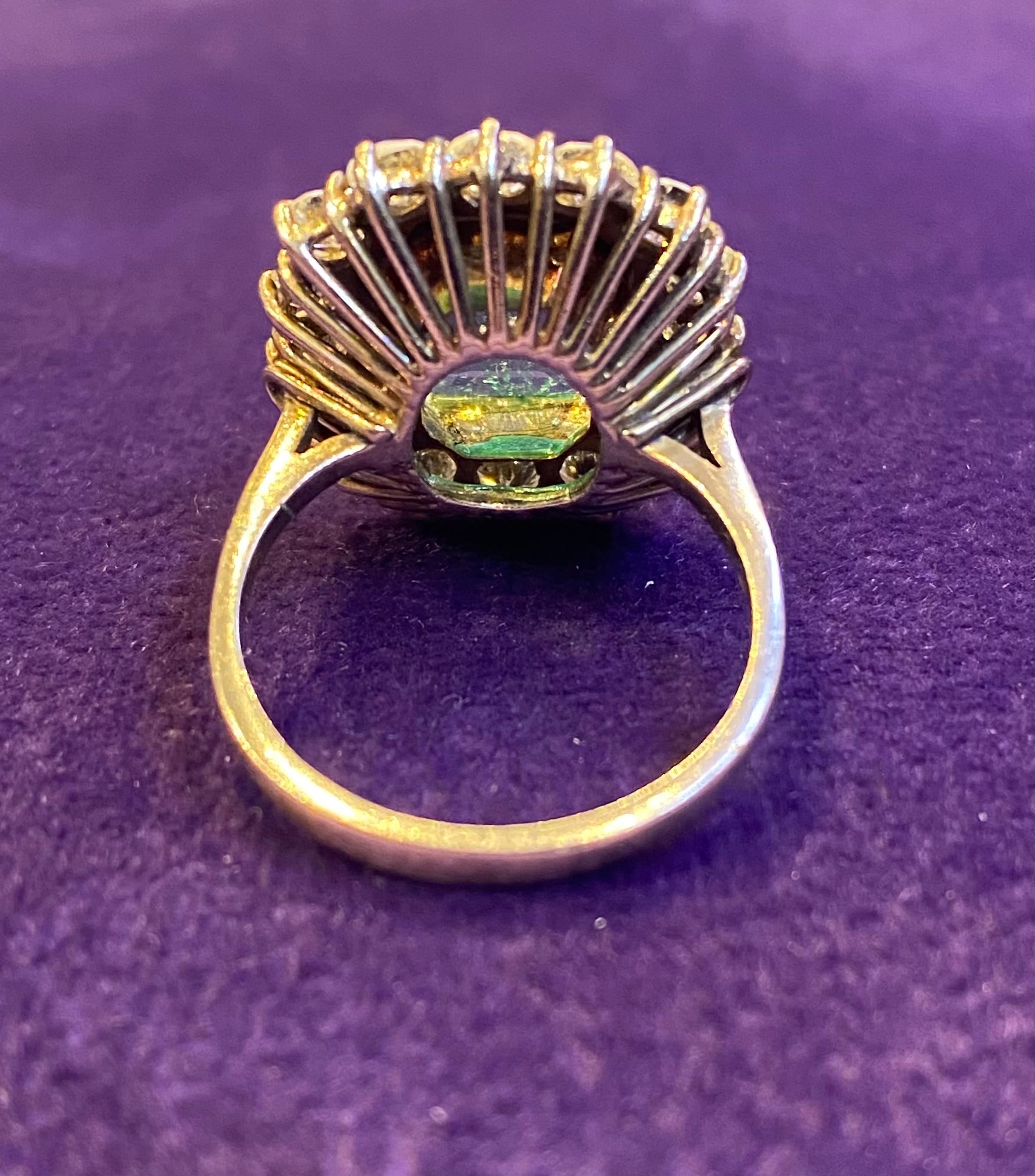 Emerald & Diamond Ring For Sale 1