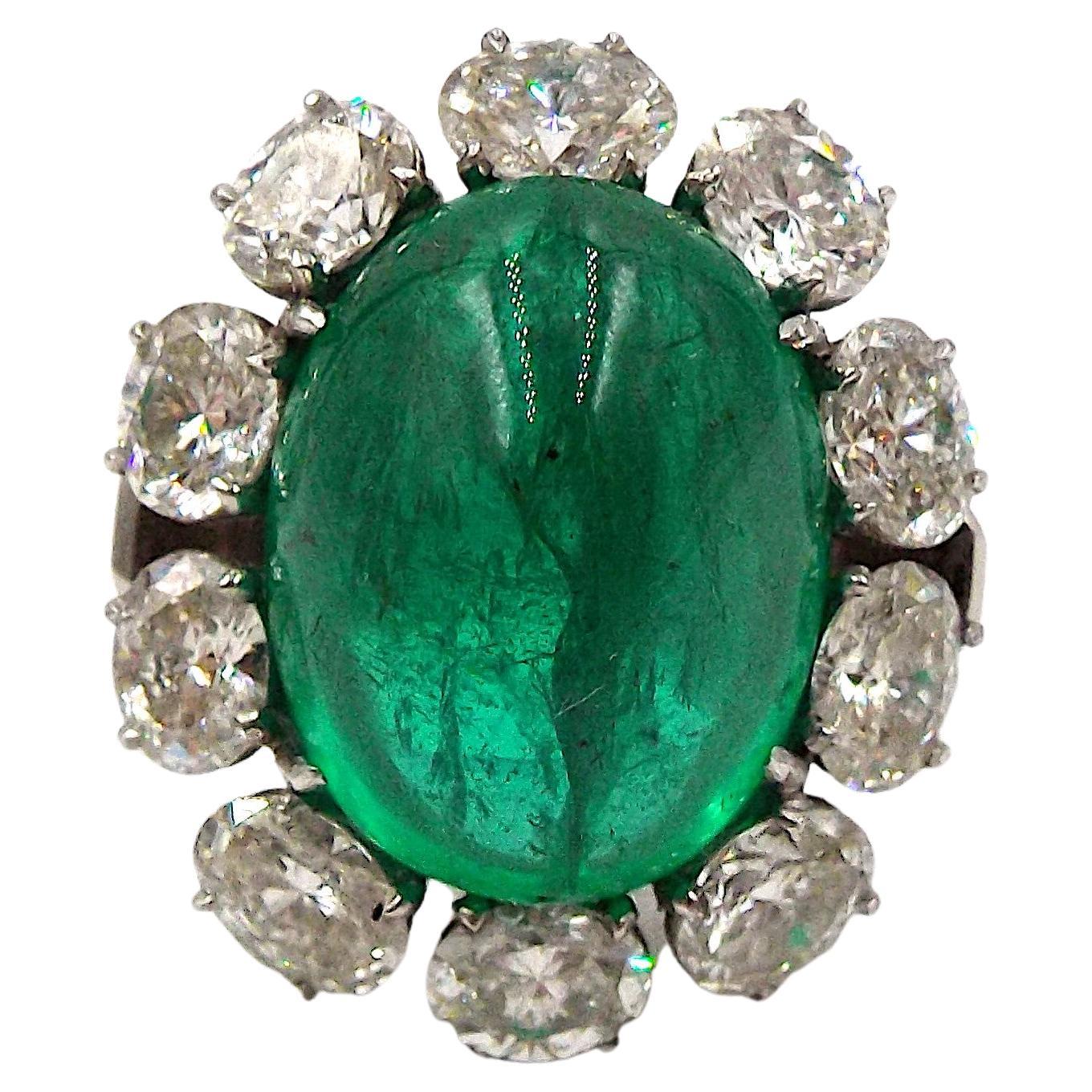 Emerald Diamond Ring For Sale