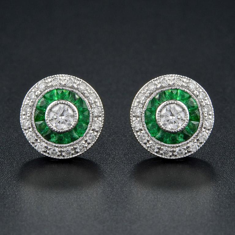 art deco stud earrings