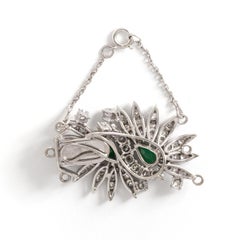 Emerald Diamond White Gold Clasp