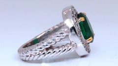 Emerald Diamonds Ring 14kt 2.69ct Natural Oval Brilliant*