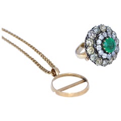 Emerald Diamonds Ring Transformer Pendant Featured Magazine, 1860