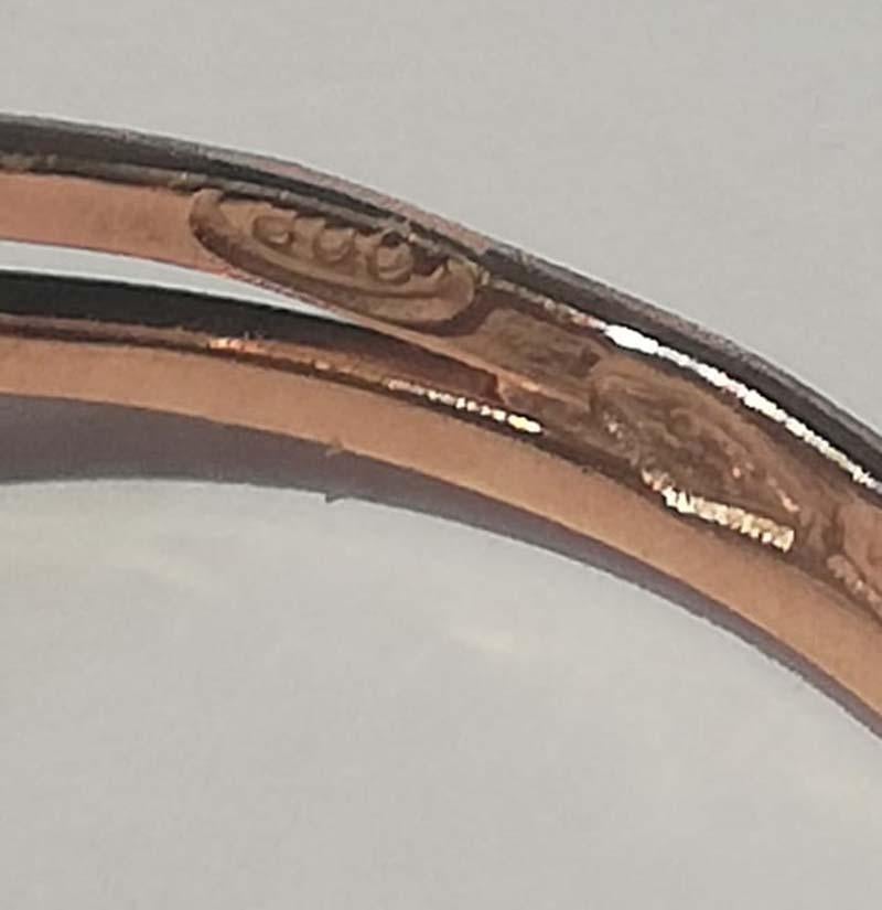 Donna Anello con smeraldo, diamanti, oro rosa e argento. in vendita