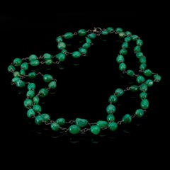Silver Root Emreald Necklace