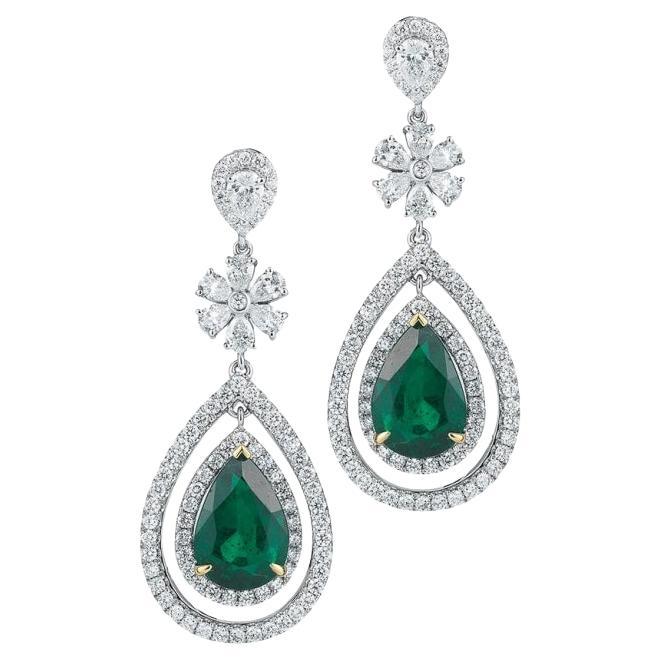 Emerald Drop Earring For Sale