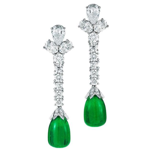 Hollywood Emerald Earrings For Sale at 1stDibs | large emerald earrings ...