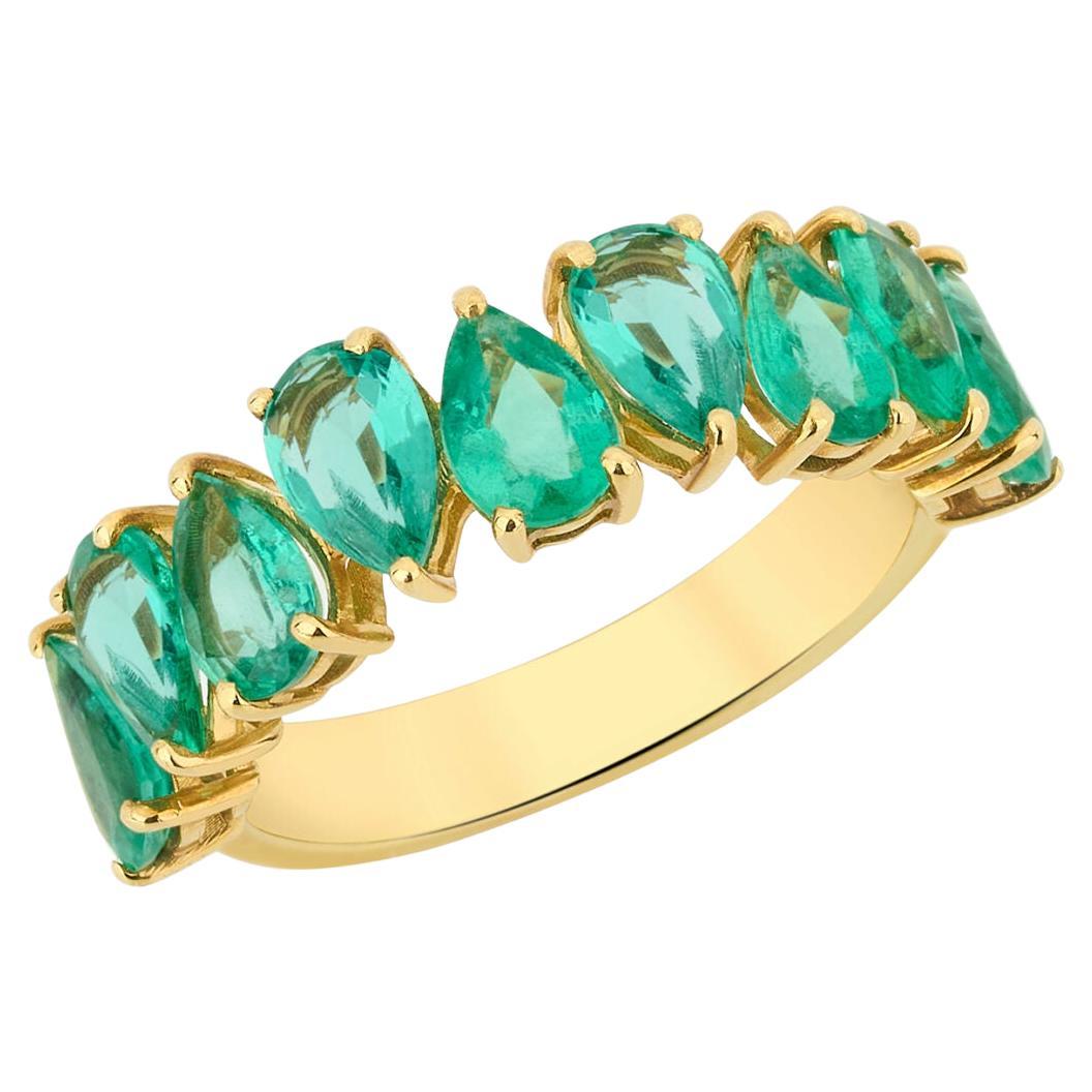 Smaragdtropfen Ring 3,30cts im Angebot