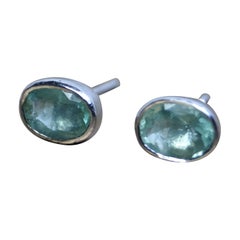 Emerald Earring Certified 3.10ctw Emerald 925 Sterling Silver Earring