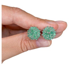 Orecchini con smeraldo da 2,3 carati in argento sterling