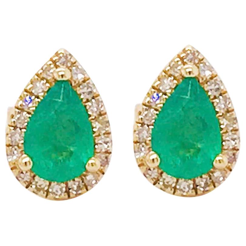 3 Ct Emerald & Diamond Trillion Stud Earrings White Gold Silver 