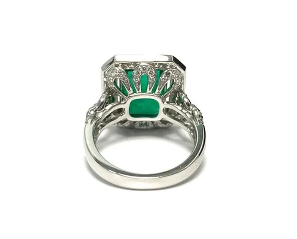 Emerald Cut Emerald Emeraldcut Ring 5.25 cts For Sale