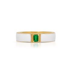 Emerald & Enamel Ring