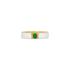 Emerald & Enamel Ring