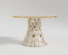 Emerald Entrance Console Shagreen Leather by Palena Furniture