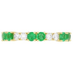 Emerald Eternity Band in Yellow Gold