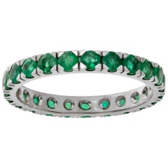 Emerald Eternity Band White Gold Ring
