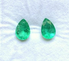 Smaragd Ethipion 8,27 Karat Birnenschliff Stein für feinen Schmuck natürlichen Edelstein