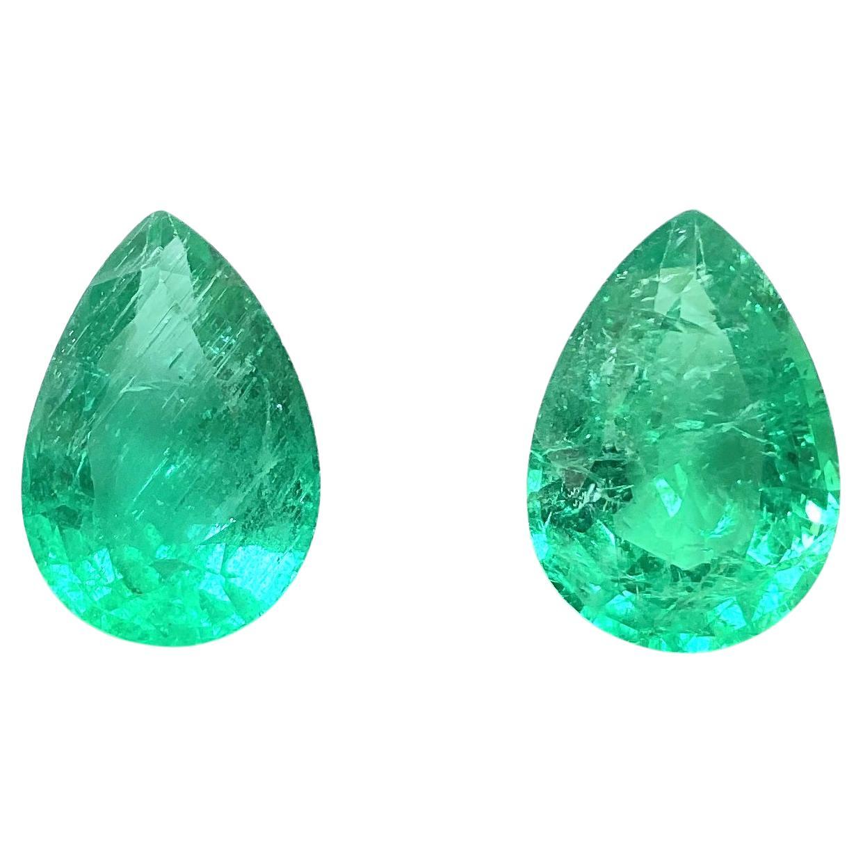 Emeraude Ethipion 8.27 Carats Pear Cut Stone For Fine Jewelry Natural Gemstone (pierre précieuse naturelle)