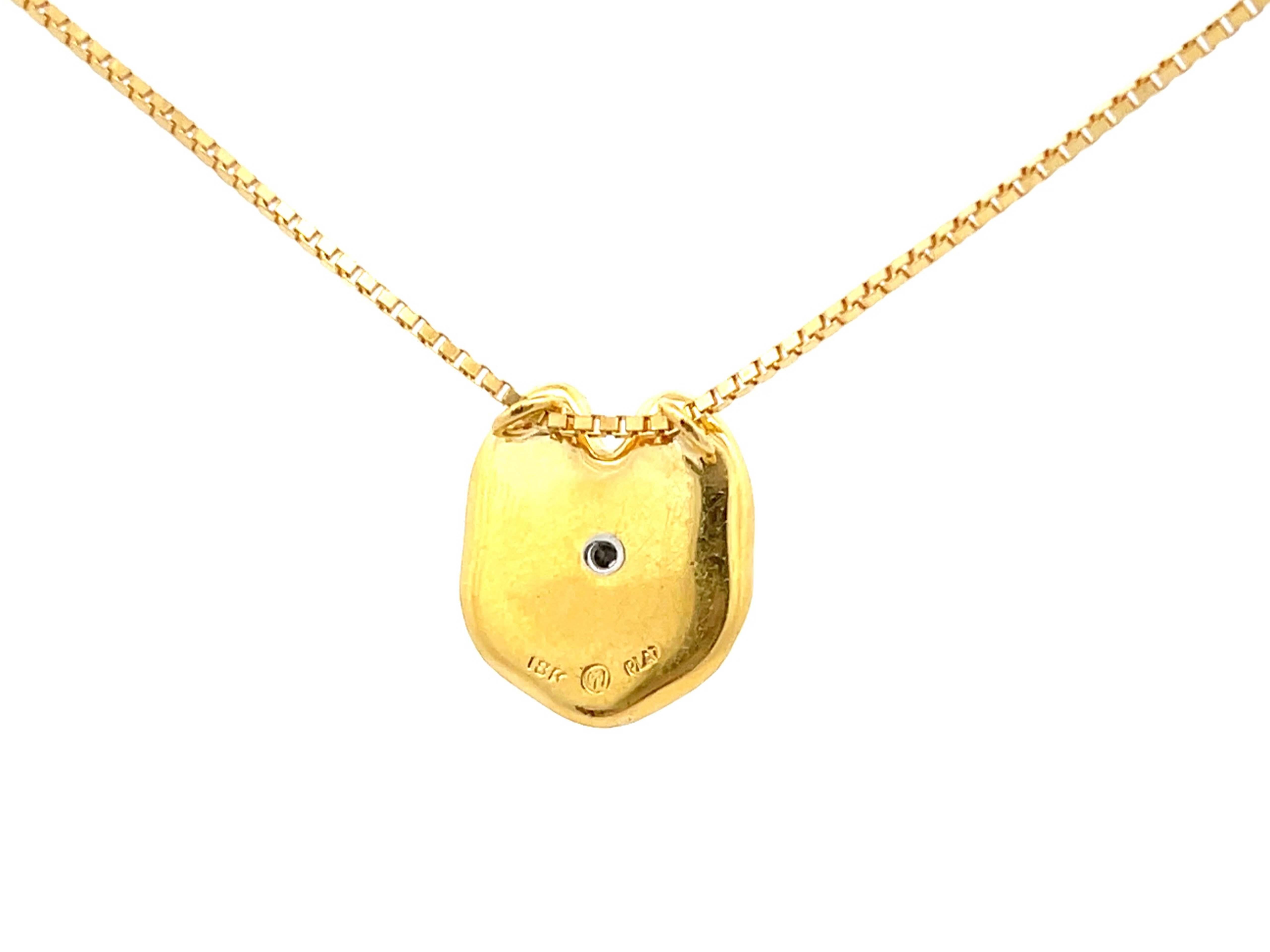 Collier grenouille en or jaune 18k et platine avec yeux d'émeraude et diamants sur pad de nénuphar en vente 1